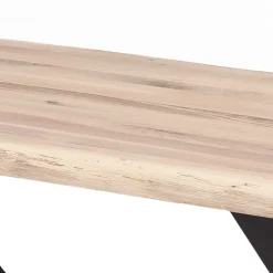 New Wohnen White Wash Wohnzimmertisch mit Baumkanten Eiche - Wieza