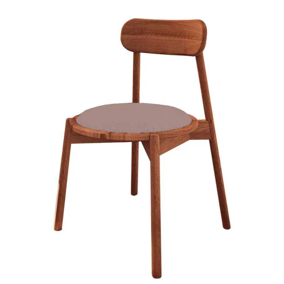 Wohnen Wildbuche Stühle mit Polstersitz - Indrya (2er Set)