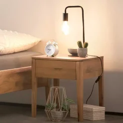 New Wohnen Wildeiche Bett für Dachschrägen - Vinodoras