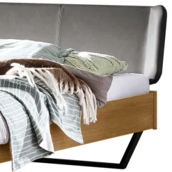Clearance Wohnen Wildeiche Bett mit Kopfteil Kunstleder - Finca