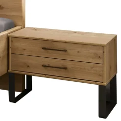 New Wohnen Wildeiche Bett mit Metallkufen - Siestago