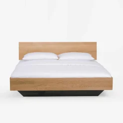 Discount Wohnen Wildeiche Bett Siao mit Kufengestell dunkel