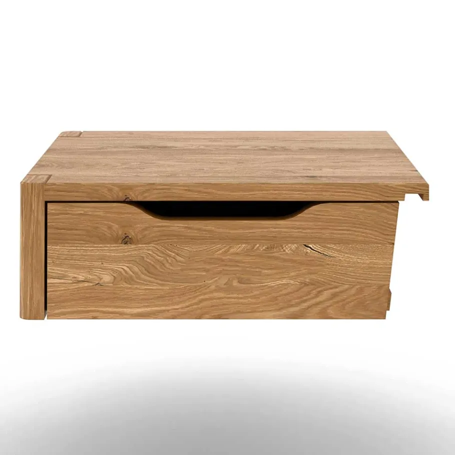 Outlet Wohnen Wildeiche Bettgestell mit Holzkopfteil - Lugos