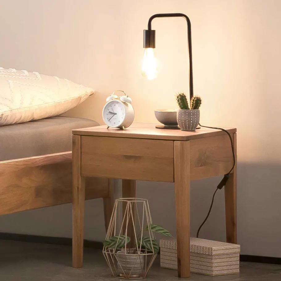 Online Wohnen Wildeiche Doppelbett - kein Kopfteil - Defelira