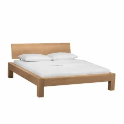 Clearance Wohnen Wildeiche Doppelbett Amando in Honigfarben geölt