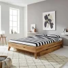 New Wohnen Wildeiche Einzelbett für Dachschrägen - Eavy V