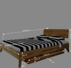 Hot Wohnen Wildeiche Einzelbett in Übergröße - Eavy VII