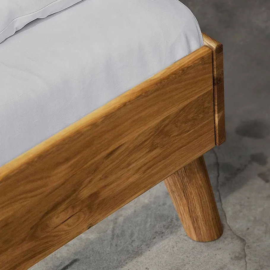 Wohnen Wildeiche Einzelbett mit Unterlänge 190 cm - Eavy III