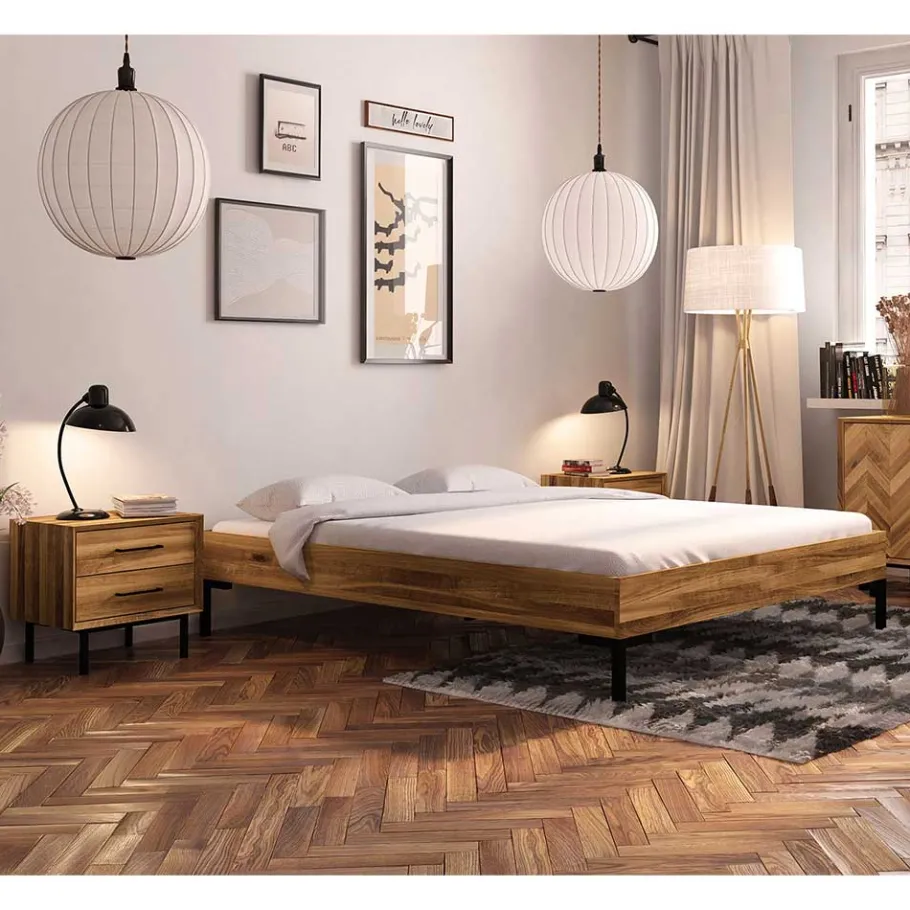 Best Wohnen Wildeiche Holzbett für Dachzimmer - Kerfa