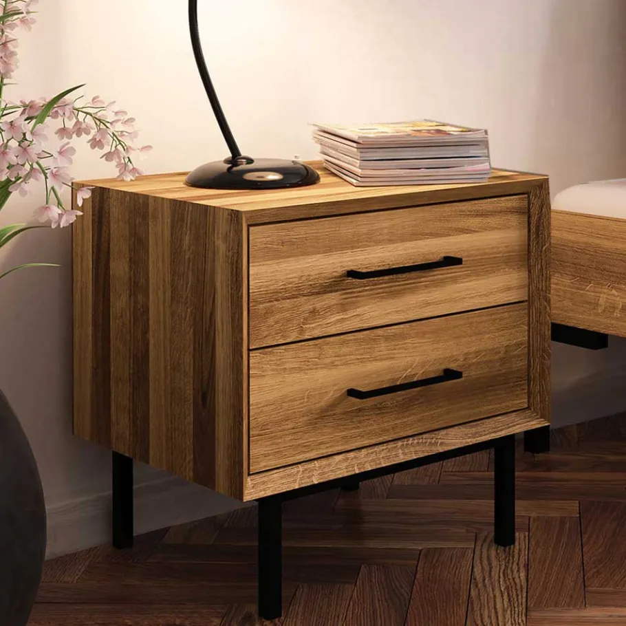 Best Wohnen Wildeiche Holzbett für Dachzimmer - Kerfa