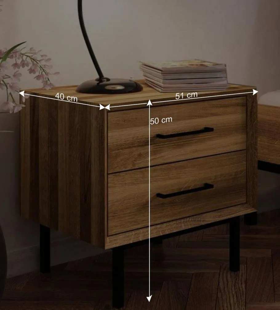 Best Wohnen Wildeiche Holzbett für Dachzimmer - Kerfa