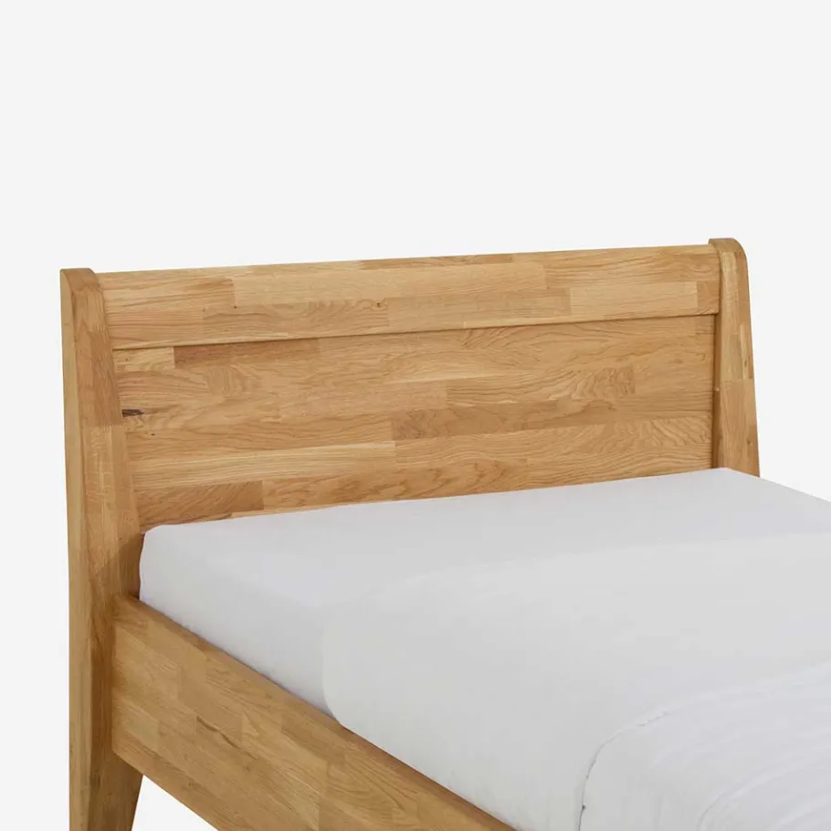 Discount Wohnen Wildeiche Holzbett Homlet mit Komforthöhe