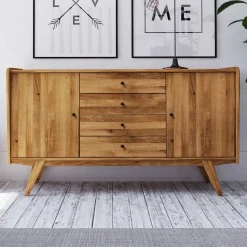 Online Wohnen Wildeiche Holz-Sideboard 160 cm breit - Hardus