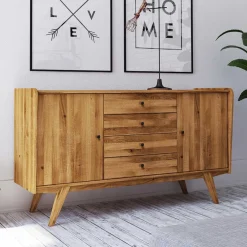 Online Wohnen Wildeiche Holz-Sideboard 160 cm breit - Hardus