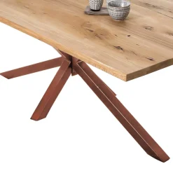 Wohnen Wildeiche Holztisch mit Eisen Gestell - Cetrona
