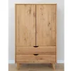 Clearance Wohnen Wildeiche Kombi-Kleiderschrank massiv - Fabijola