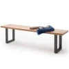 Discount Wohnen Wildeiche Loft Bank ohne Lehne - Chiano