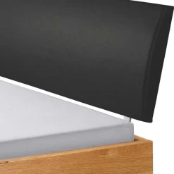 Outlet Wohnen Wildeiche Massivholzbett mit Kunstleder - Addu