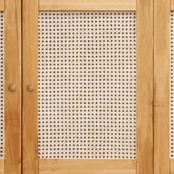 Best Wohnen Wildeiche Schlafzimmerschrank mit Wiener Geflecht - Ambrosso