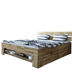 Discount Wohnen Wildeiche Schubkastenbett in modernem Design - Henrietta