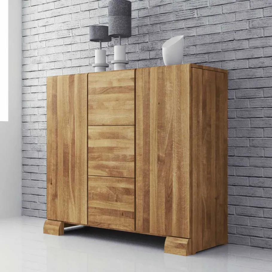 Sale Wohnen Wildeiche Sideboard Vaskov massiv geölt