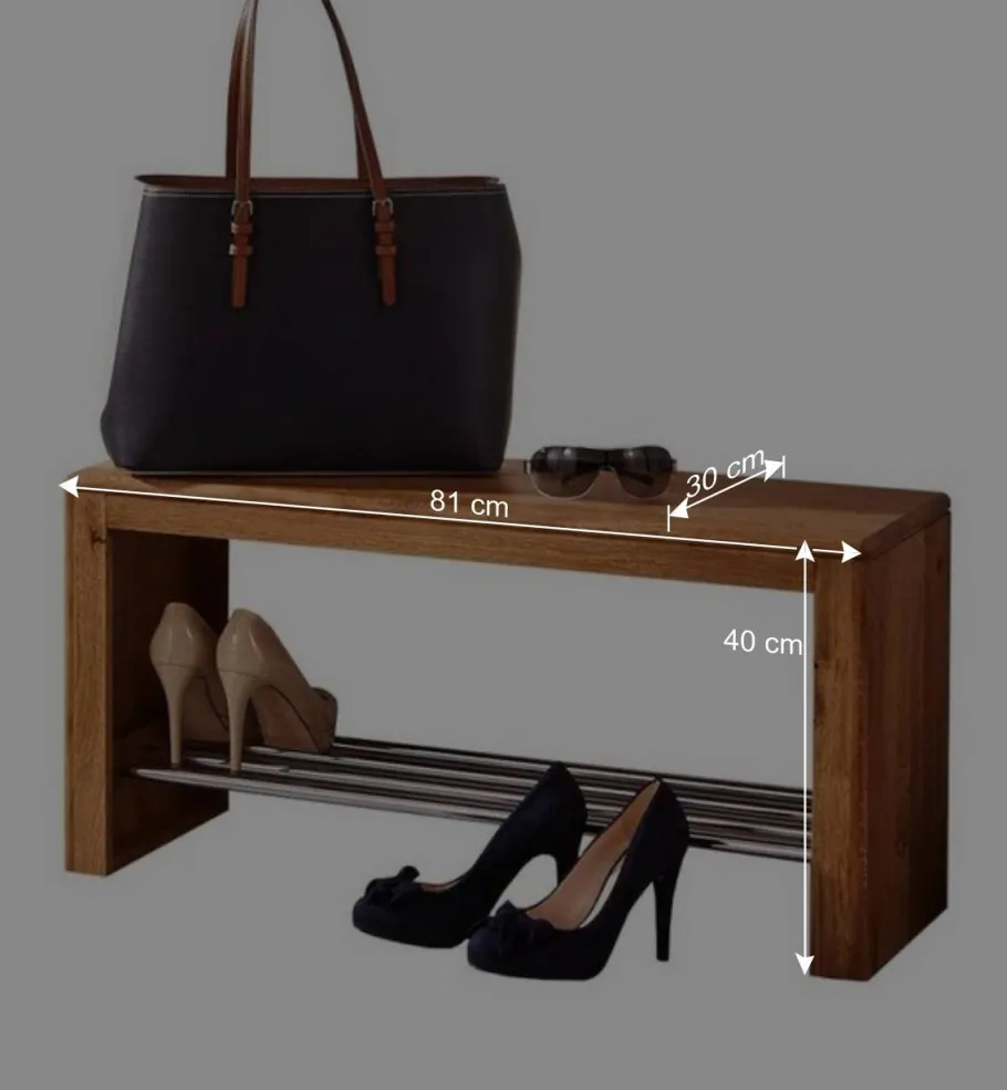 Discount Wohnen Wildeiche Standgarderobe & Spiegel - Uvinessa (dreiteilig)
