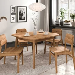 Clearance Wohnen Wildeiche Tisch - 90 cm tief - Laida