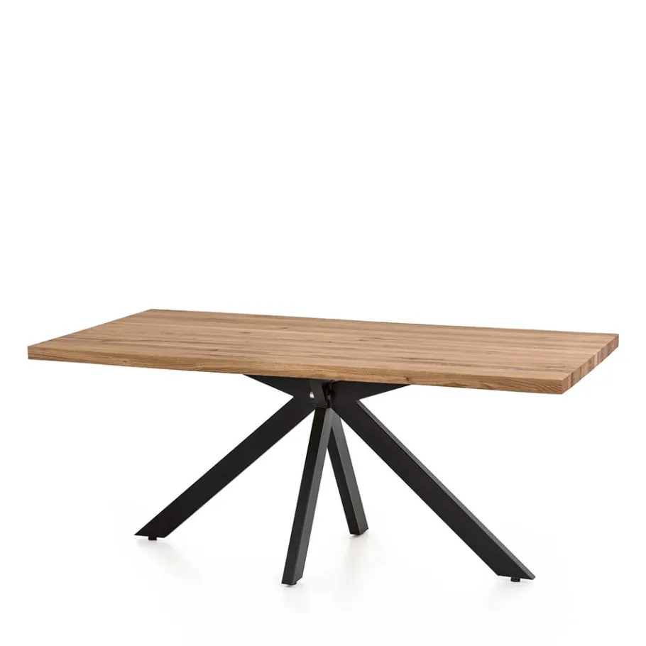 Discount Wohnen Wildeiche Tisch mit Spidergestell - Chroma