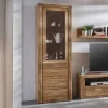 Best Wohnen Wildeiche Vitrinenschrank mit 3 Schubladen - Maila