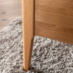 Hot Wohnen Wildeichebett mit Stoff-Kopfteil - Babahira