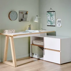 Sale Wohnen Winkel Skandi Design Schreibtisch mit Stauraum - Piatra