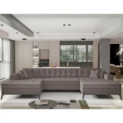 Hot Wohnen Wohnlandschaft in Taupe mit Bettfunktion - Anzarote