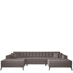 Hot Wohnen Wohnlandschaft in Taupe mit Bettfunktion - Anzarote