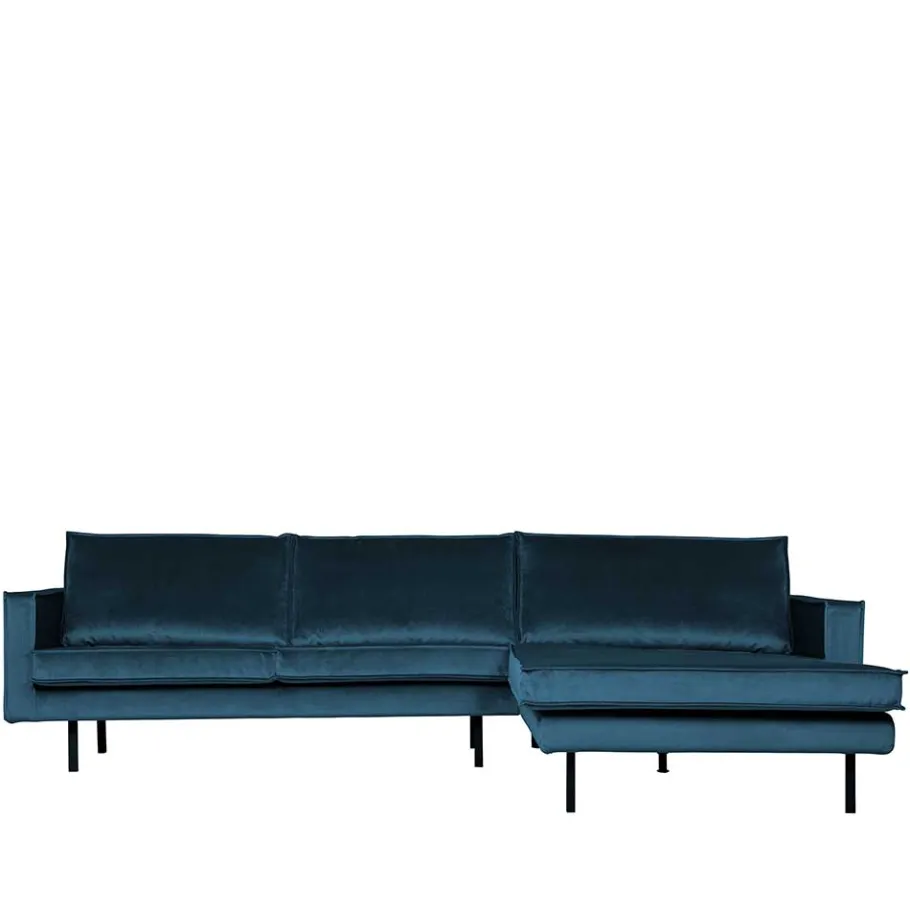 Sale Wohnen Wohnlandschaft L Sofa in Blau Samt - Cumagon