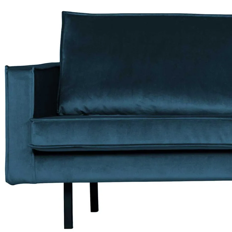 Sale Wohnen Wohnlandschaft L Sofa in Blau Samt - Cumagon