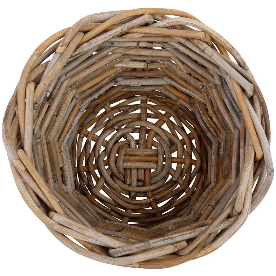 Wohnen Wohnraum Körbe aus Rattan Graubraun - Vodenas (dreiteilig)