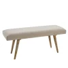 Clearance Wohnen Wohnraum Retro Polsterbank in Beige - Vergavo
