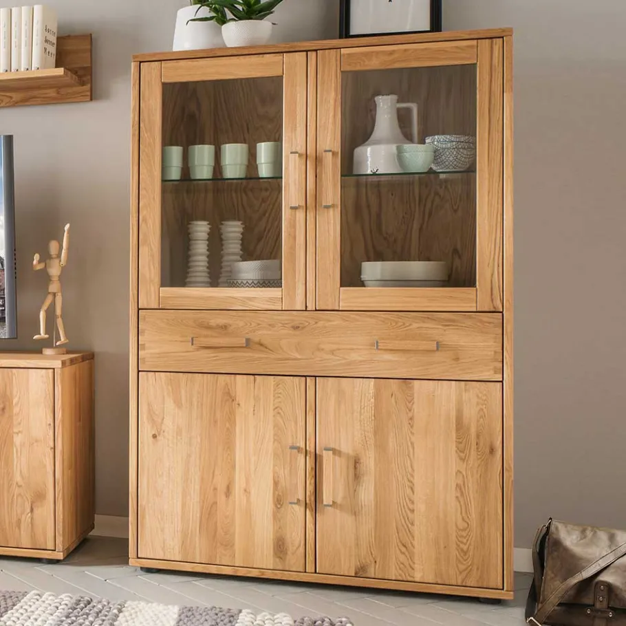 Hot Wohnen Wohnwand Highboard aus Holz - Teano