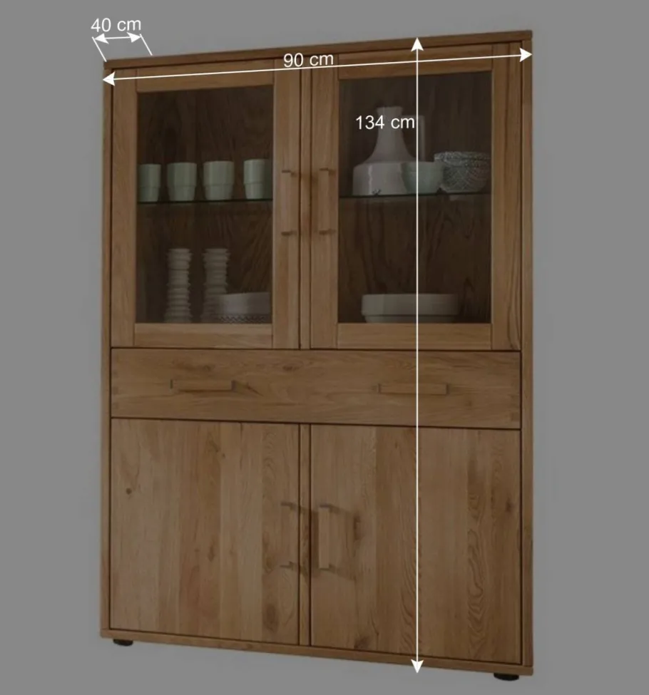 Hot Wohnen Wohnwand Highboard aus Holz - Teano