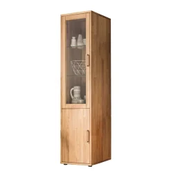 Outlet Wohnen Wohnwand Standvitrine aus Holz - Teano