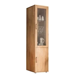 Outlet Wohnen Wohnwand Standvitrine aus Holz - Teano