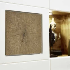Clearance Wohnen Wohnwand Vitrinenschrank in Weiß Eiche - Lisepio