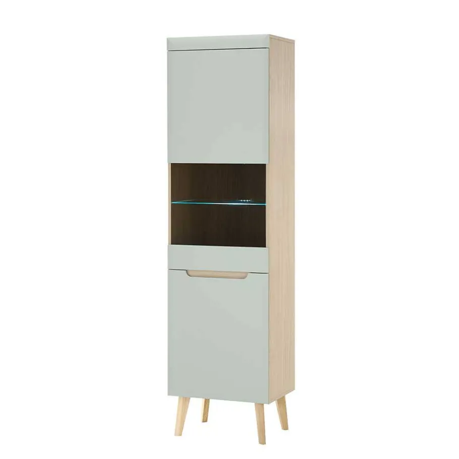 Discount Wohnen Wohnzimmer Anbauwand im Skandi Design - Armina (vierteilig)