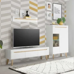 Best Wohnen Wohnzimmer Anbauwand Möbel Kombi - Ginko (dreiteilig)