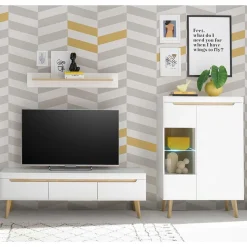 Best Wohnen Wohnzimmer Anbauwand Möbel Kombi - Ginko (dreiteilig)
