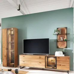 New Wohnen Wohnzimmer Anbauwand Möbel Set - Drinidad (dreiteilig)