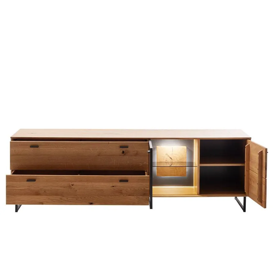New Wohnen Wohnzimmer Anbauwand Möbel Set - Drinidad (dreiteilig)