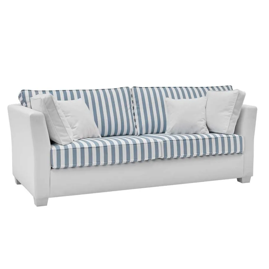 Clearance Wohnen Wohnzimmer Couch im maritimen Landhaus Look - Ganbriassa