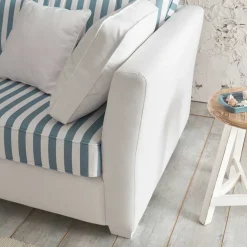 Clearance Wohnen Wohnzimmer Couch im maritimen Landhaus Look - Ganbriassa