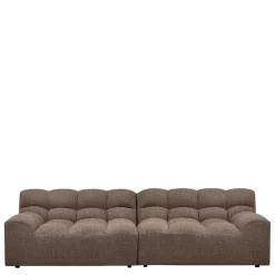 Discount Wohnen Wohnzimmer Couch in Dunkelbraun Melange - Annatto